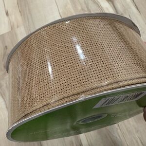 Natural Burlap Wired Ribbon